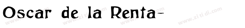 Oscar de la Renta字体转换